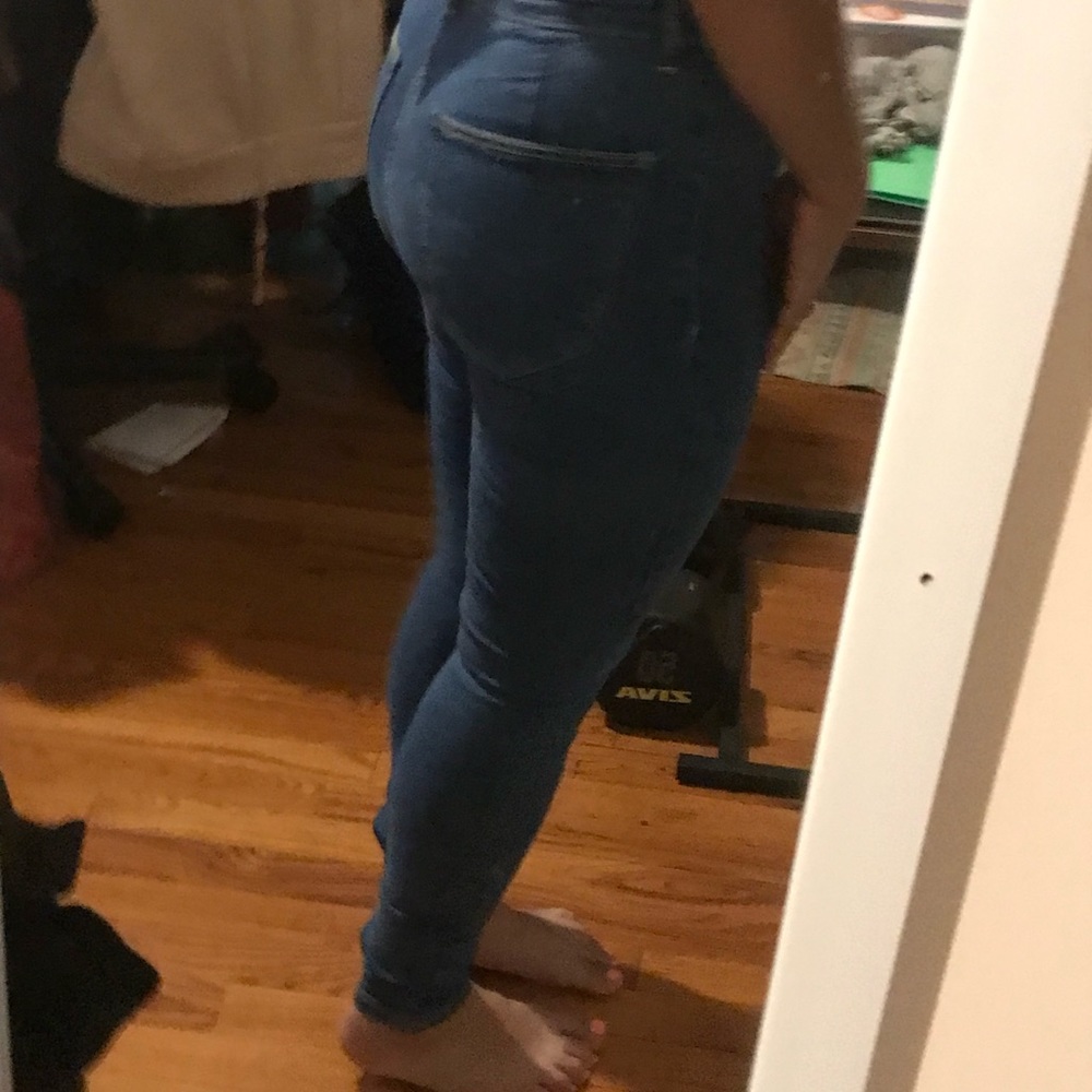 Zara High waist blue jeans